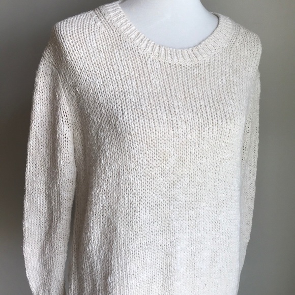 -Ann Taylor- Beautiful Cream Sweater! Size medium - Picture 6 of 7